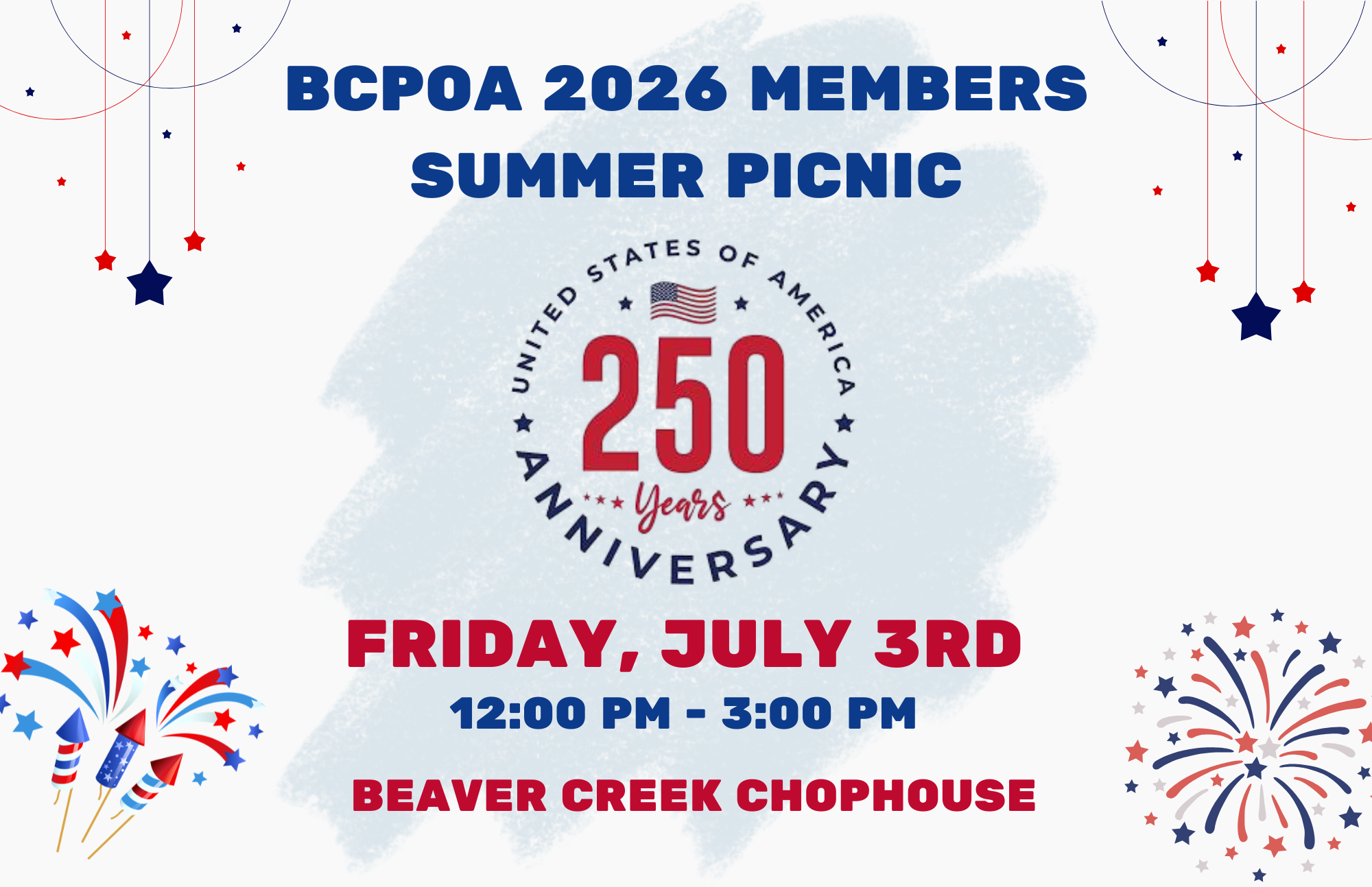 Celebrate 250 Picnic banner